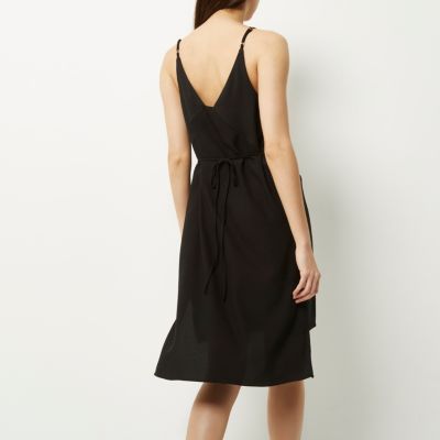 Black panel slip dress